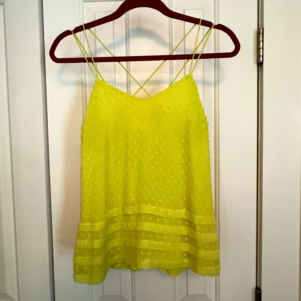 Candies Crisscross Spaghetti Strap Flowey Neon Tank